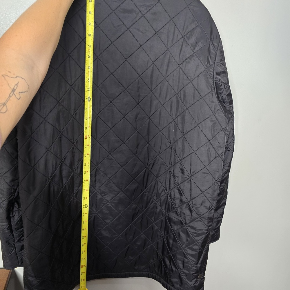 Barbour Black Quilted Liddesdale Jacket Size XL Chore Work Coat Heritage Barn - Picture 15 of 16